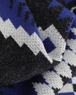 Loose diamond-patterned thickened sweater