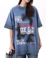 做舊創意印花短袖