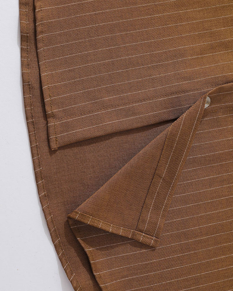 Striped short-sleeved shirt