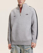 復古運動風立領毛衣