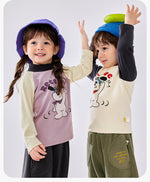 復古撞色打底衫