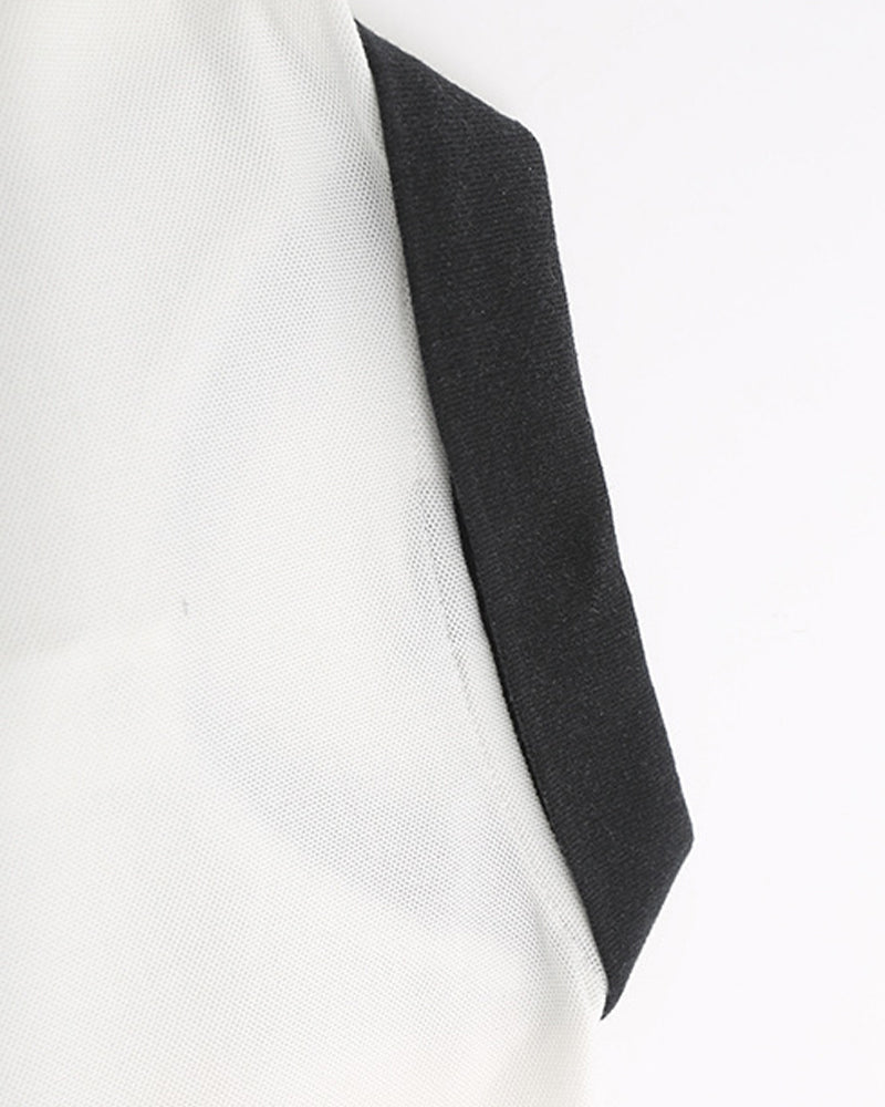 아메리칸 레트로 힙합 자수 문자 반팔