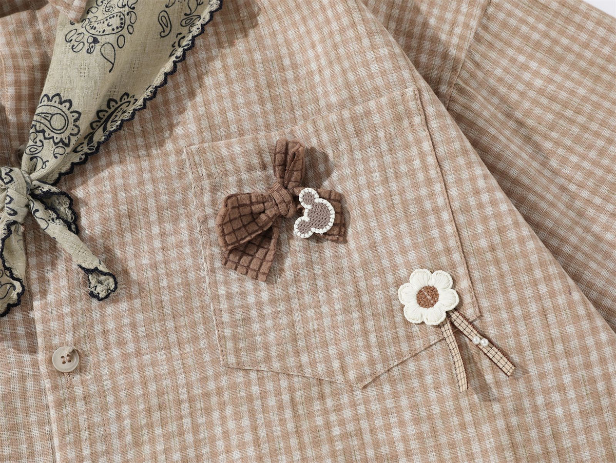 Vintage Plaid Short Sleeve Shirt