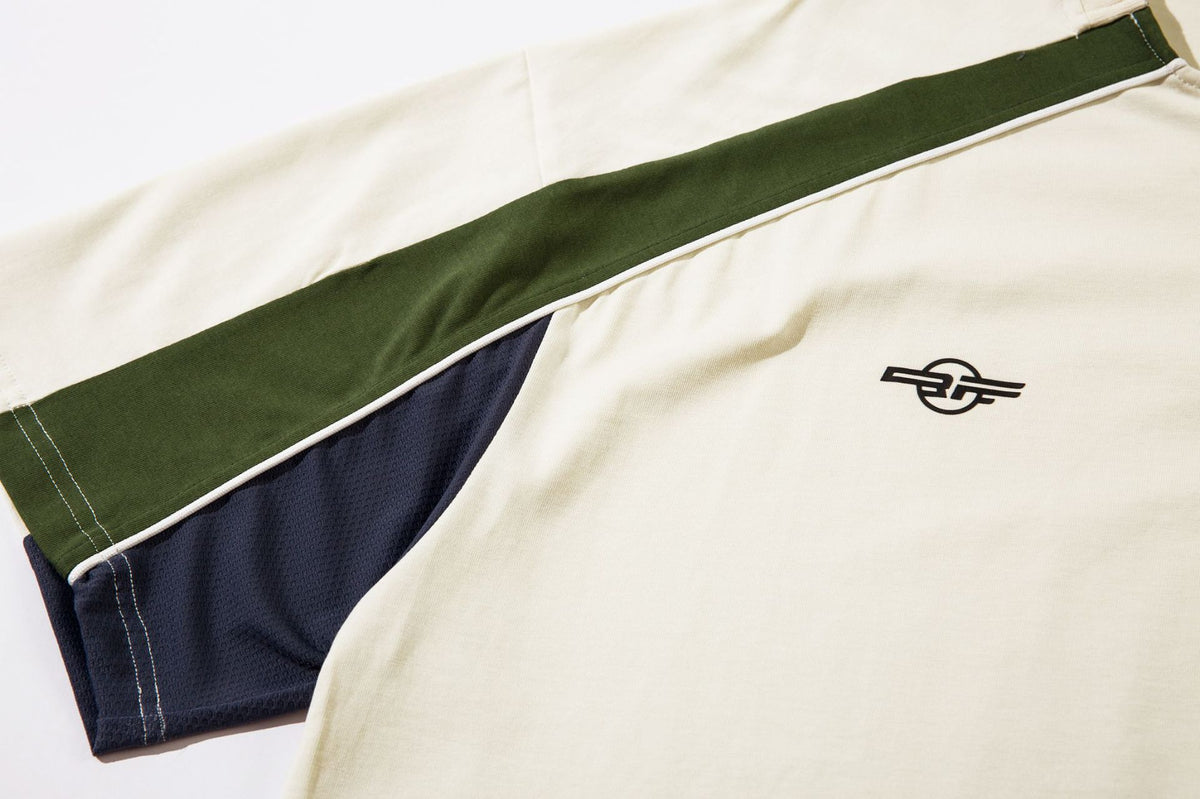 Contrast color stitching loose short sleeves