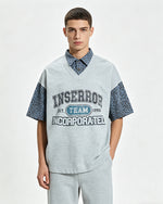 Retro Faux Two-Piece Short-Sleeve