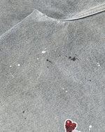 Distressed washed shorts