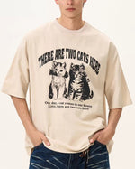 美式卡通小貓咪短袖