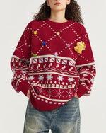 vintage knitted crew neck sweater