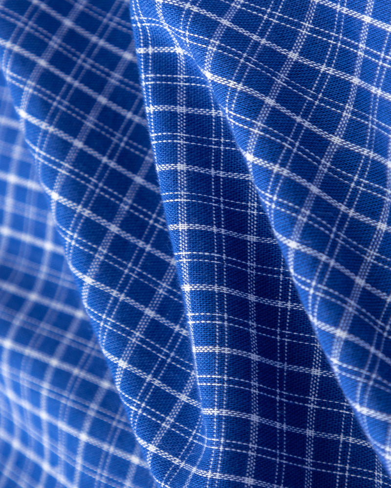 復古格子長袖襯衫