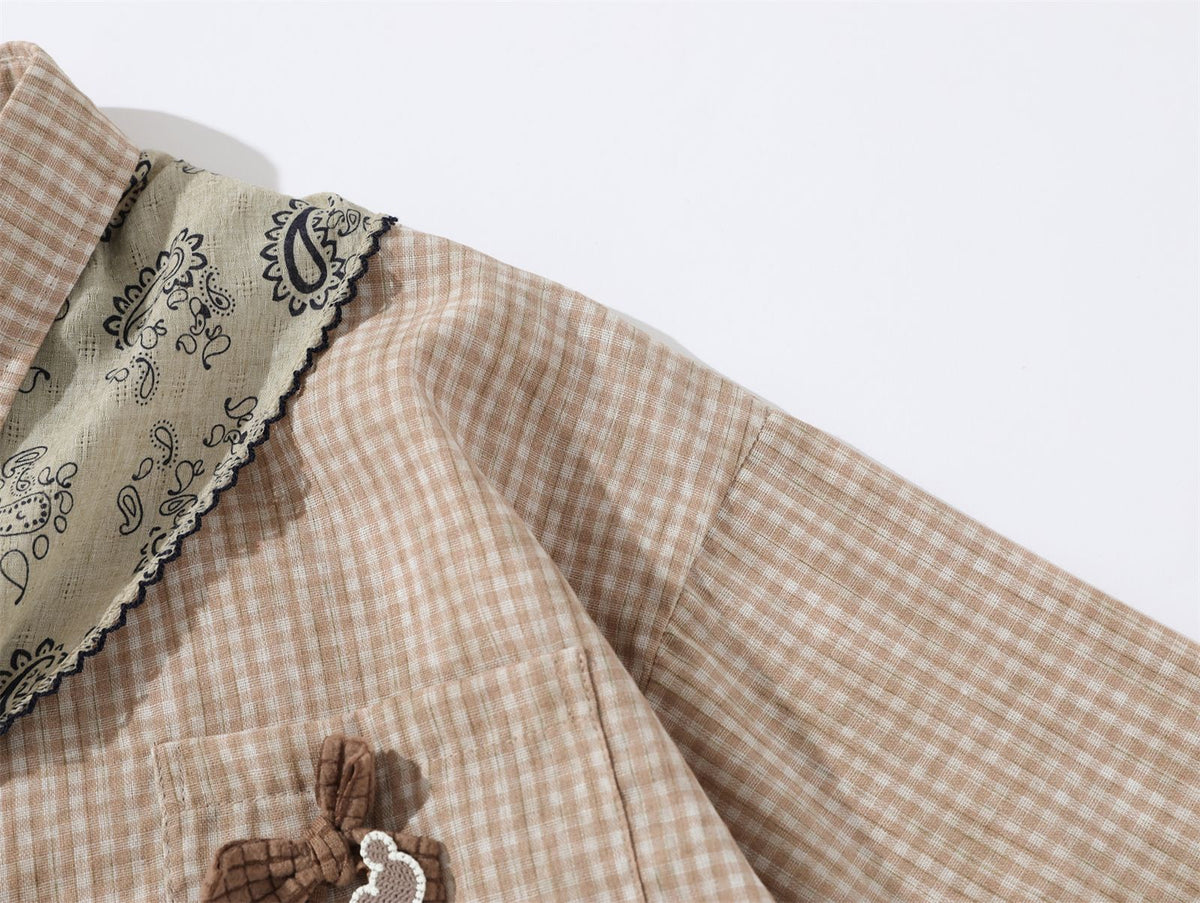 Vintage Plaid Short Sleeve Shirt