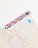 Plaid patchwork fake two-piece short sleeves