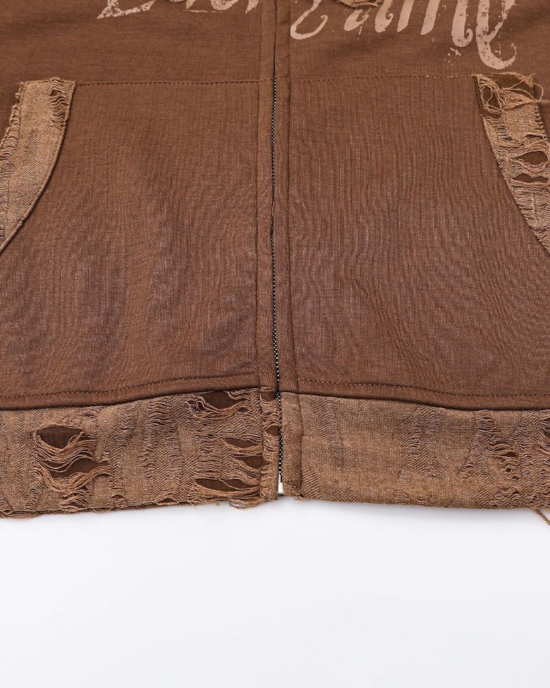 復古連帽衛衣外套(女款)