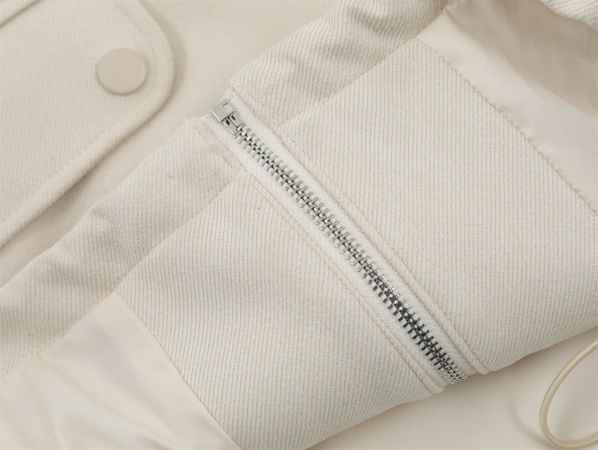 vintage badge stand collar jacket