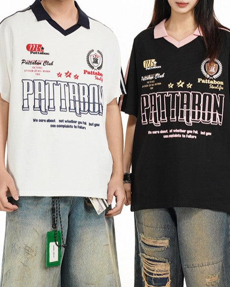 레터 프린트 반팔