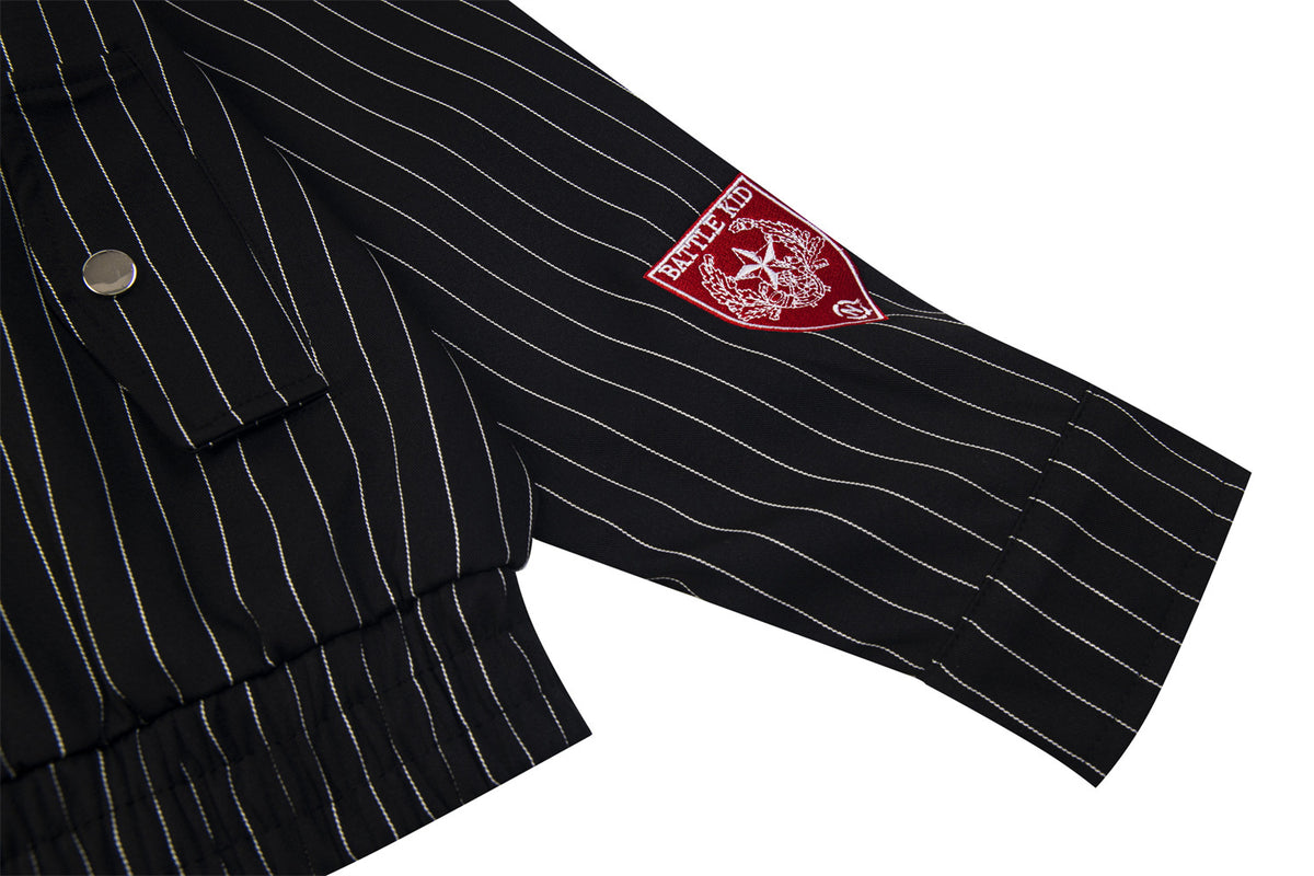 Retro sports contrast striped jacket