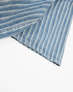 Washed striped short-sleeved shirt