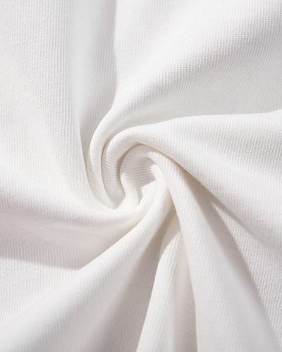 레트로 콘트라스트 프린트 반소매