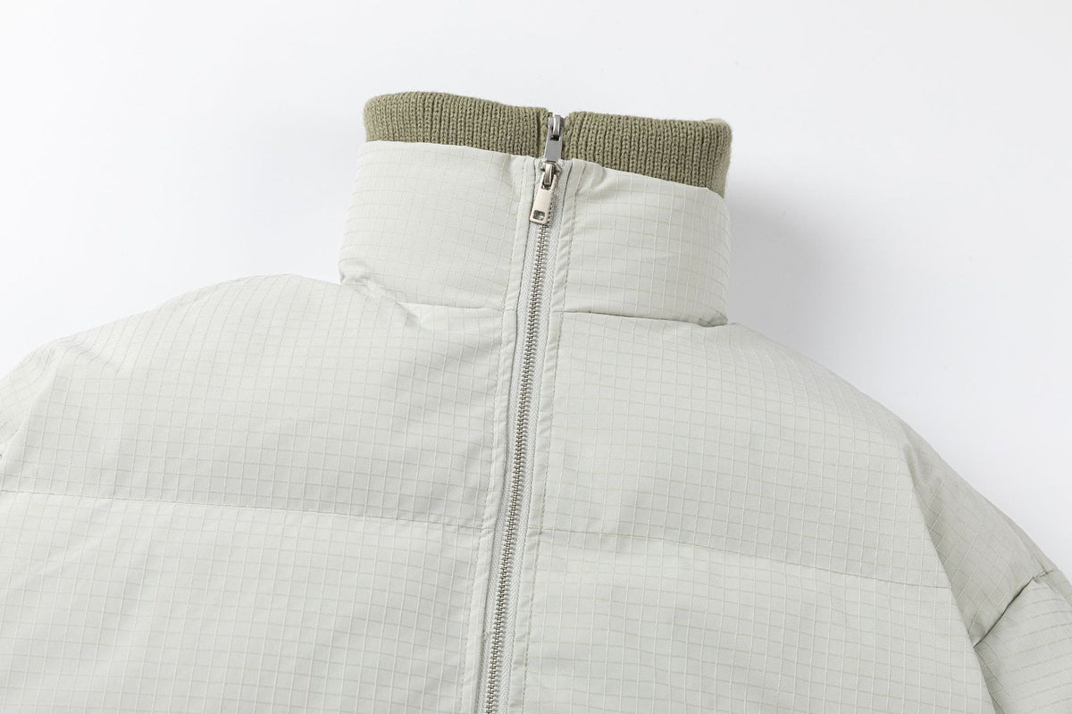 Retro contrast color simple cotton jacket