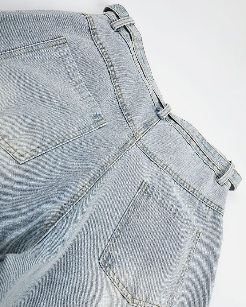 Ripped and frayed jeans