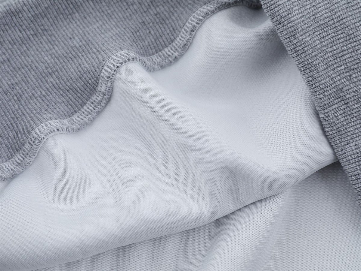 Embroidered fake two piece sweatshirt