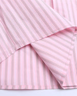Vintage Striped Short Sleeve Shirt with Tie