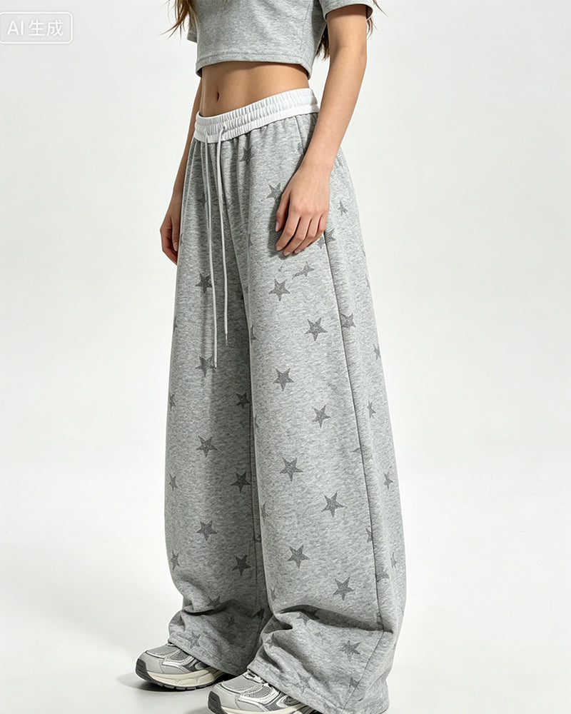 Star-print sweatpants