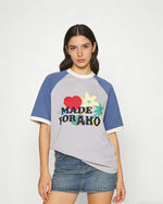 復古愛心花朵短袖