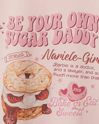 귀여운 탑스티치 짧은 소매