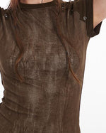 Retro patchwork short sleeves