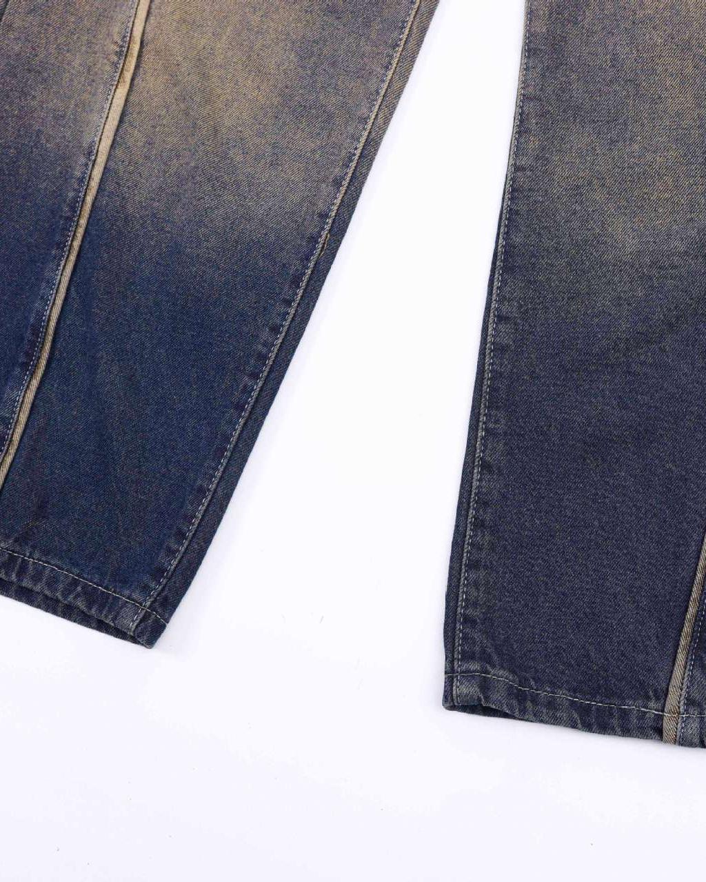 重工漸變牛仔長褲