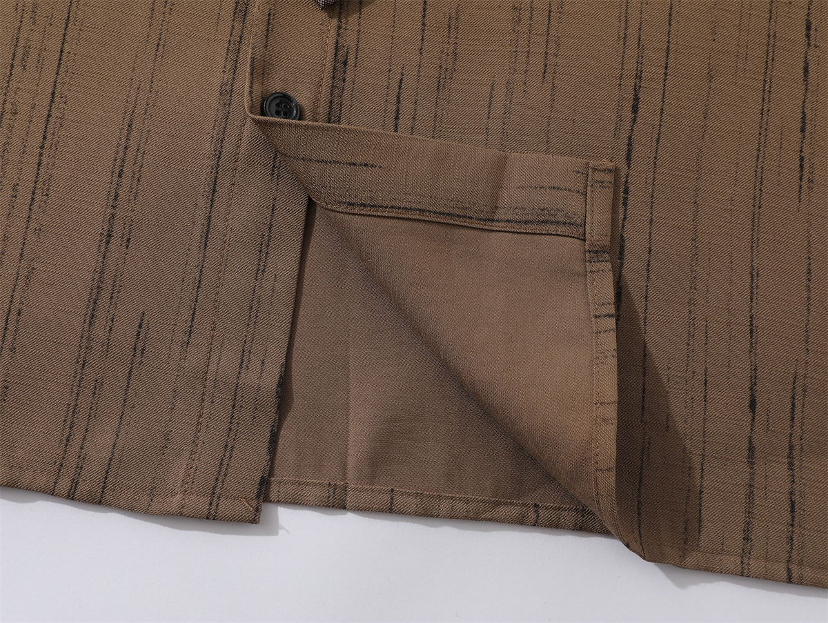 Vintage Striped Short Sleeve Shirt