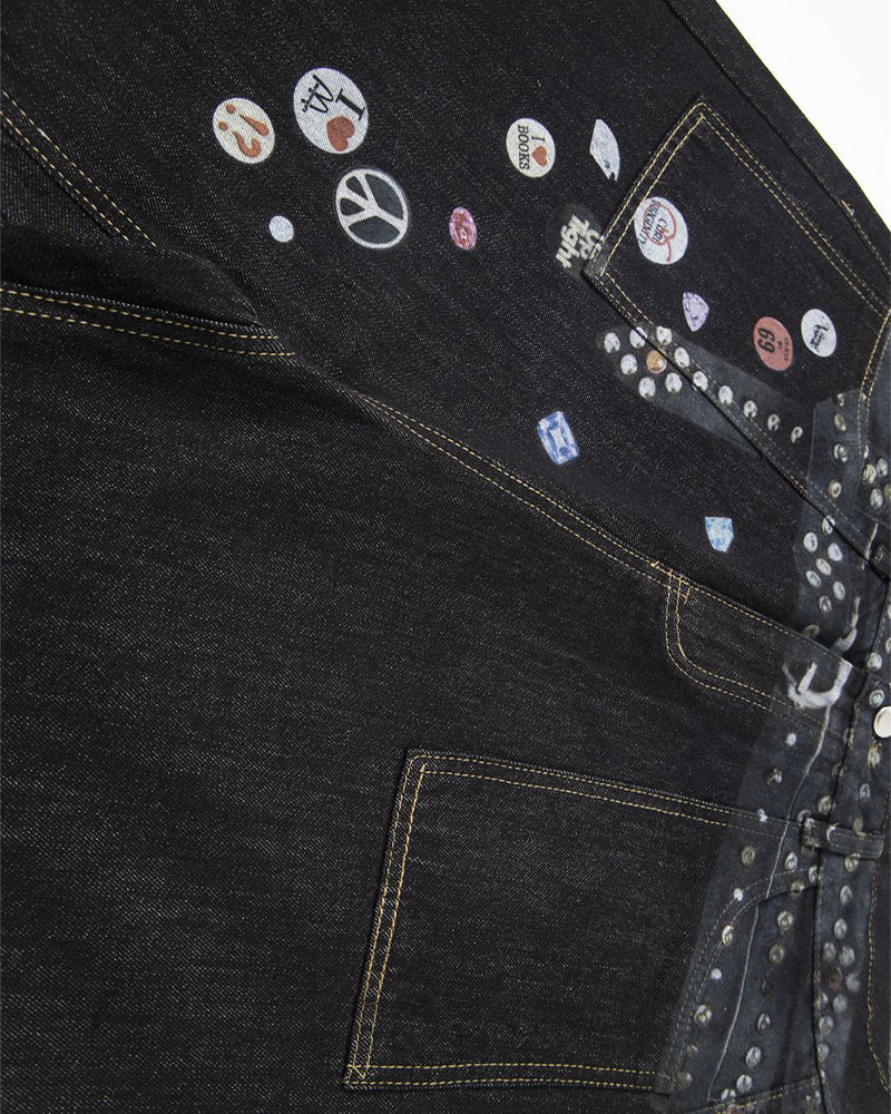 Loose waistband printed shorts