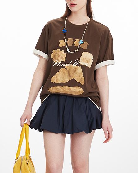 귀여운 프린트 커플 반팔