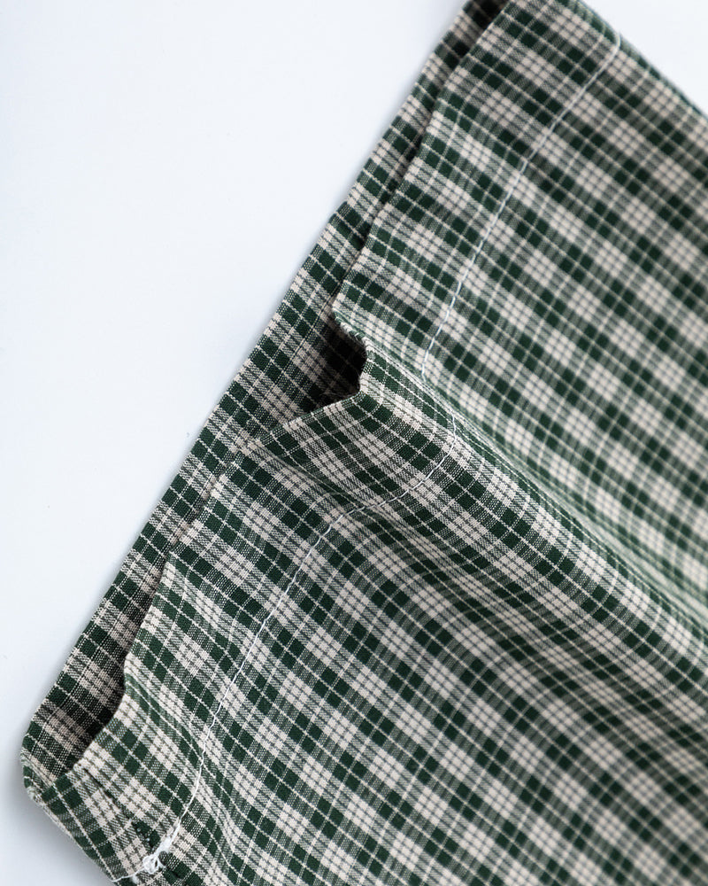 簡約格紋短袖襯衫