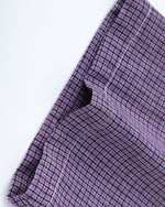 復古格子短袖襯衫