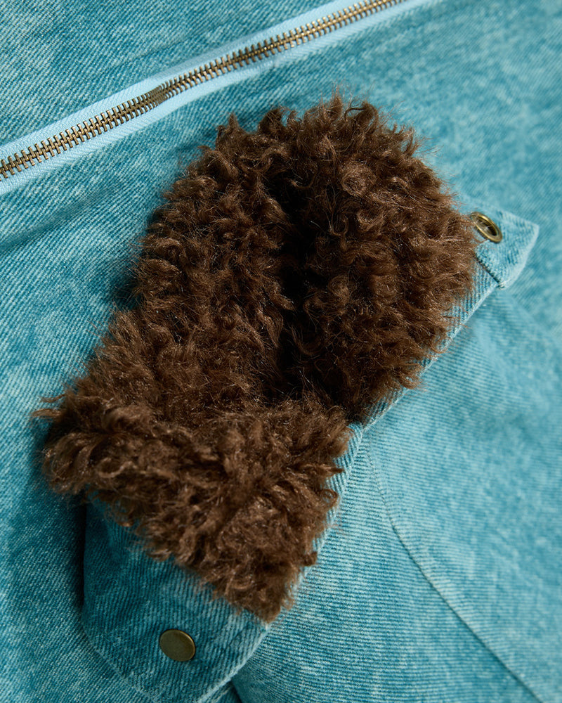 Retro patchwork letter jacket