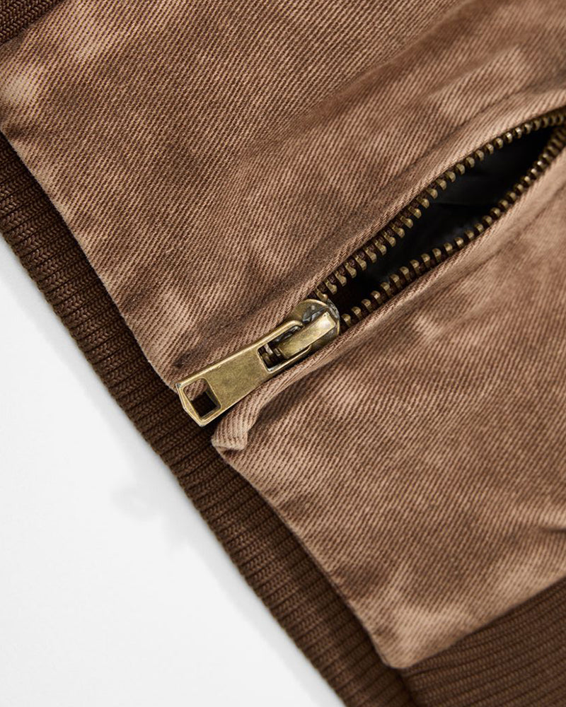 做舊拼接百搭外套