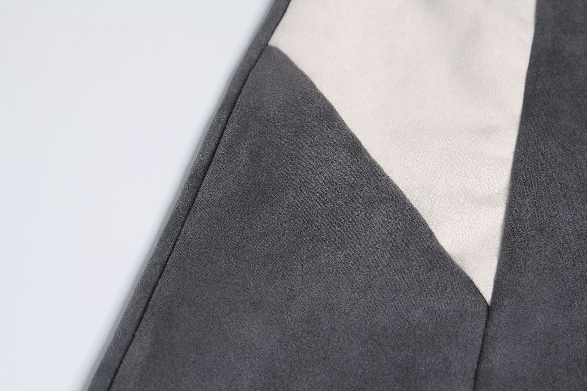 美式復古拼接撞色短袖