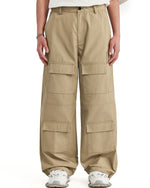 休閑口袋工裝褲