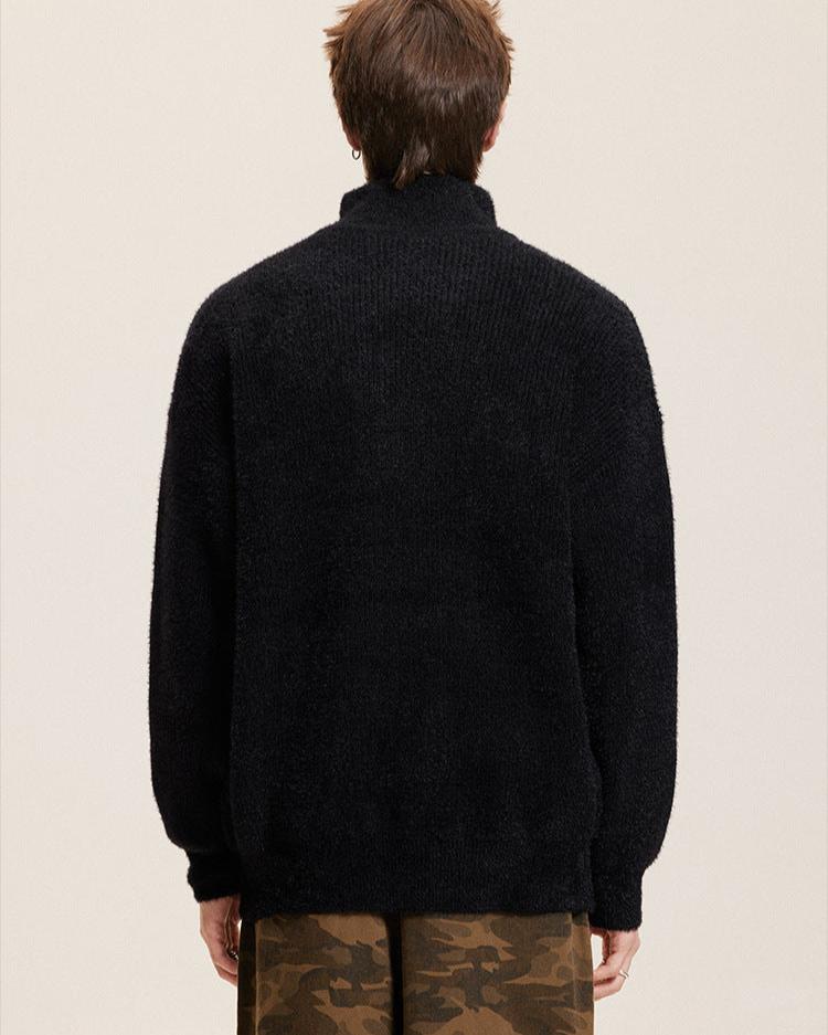 簡約半拉鏈針織衛衣