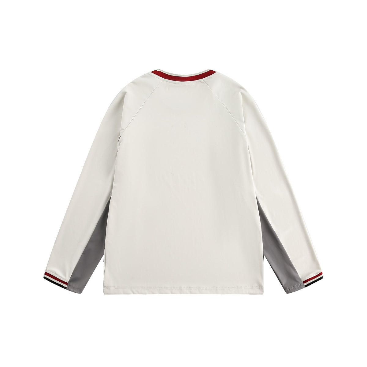 Retro patchwork round neck long sleeves