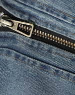 Patchwork cotton-padded denim jacket