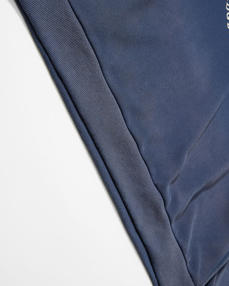 Retro collared faux two-piece sweatshirt