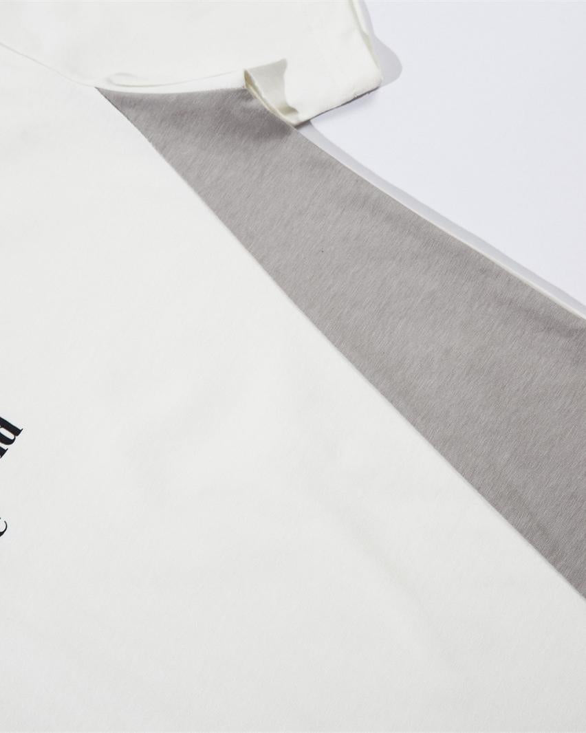 장식 프린트 반팔 셔츠