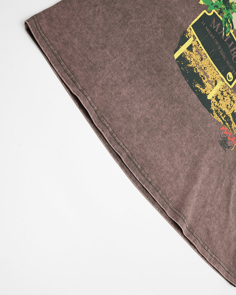 Color-blocked raglan short-sleeved shirt