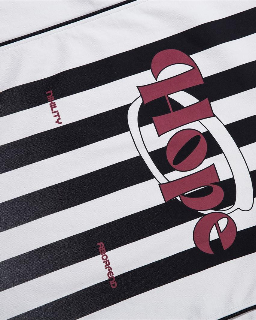 레트로 스트라이프 레터 반팔