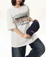 레트로 루즈한 반소매