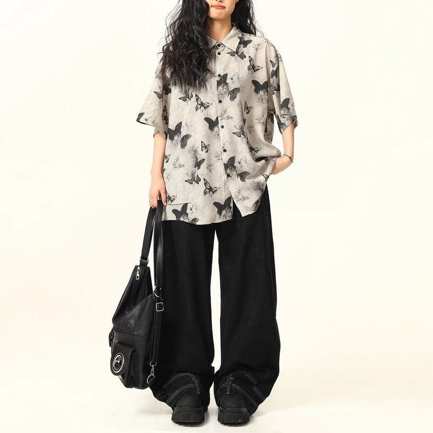Retro all-over butterfly shirt
