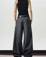 復古寬鬆直筒休閑褲