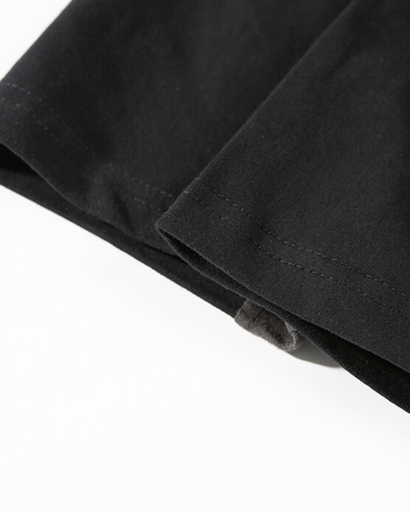 Contrast color stitching sweatshirt